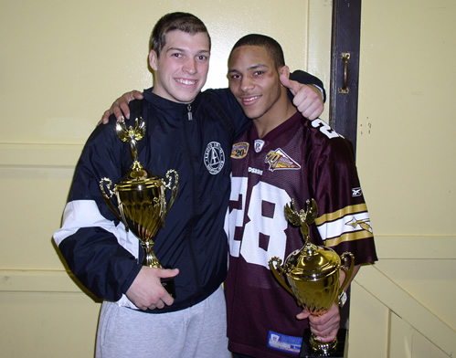 Mike Fowler and Mike Easton enjoying their victory