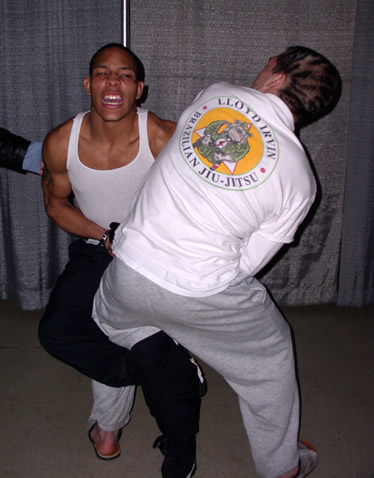 Mike Easton and Fowler horseplaying after their victories